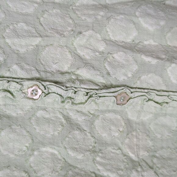 Parsley & Sage Top Womens Medium Green Sleeveles Button Front Art Classic - Picture 3 of 9